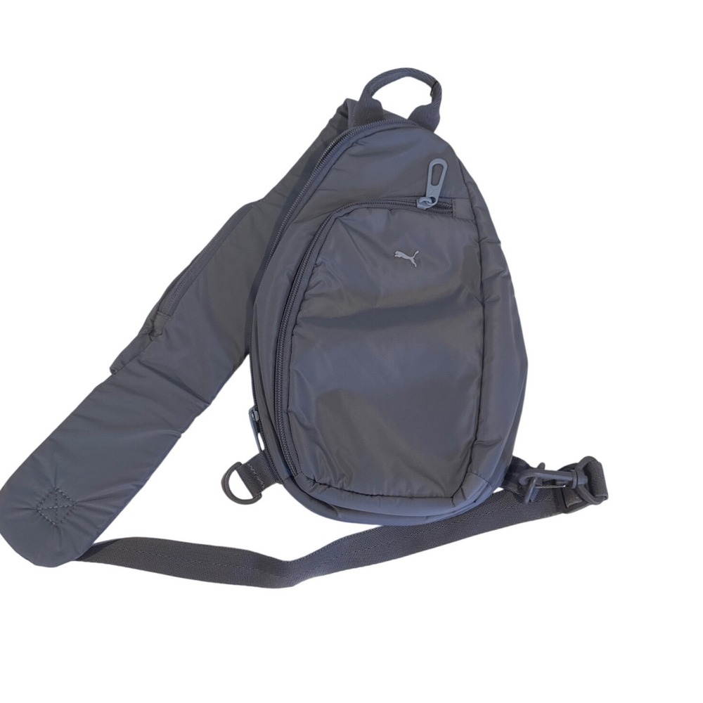 Puma Sling Backpack Medium Grey Reversible Adjustable Strap Gorpcore Sporty NEW